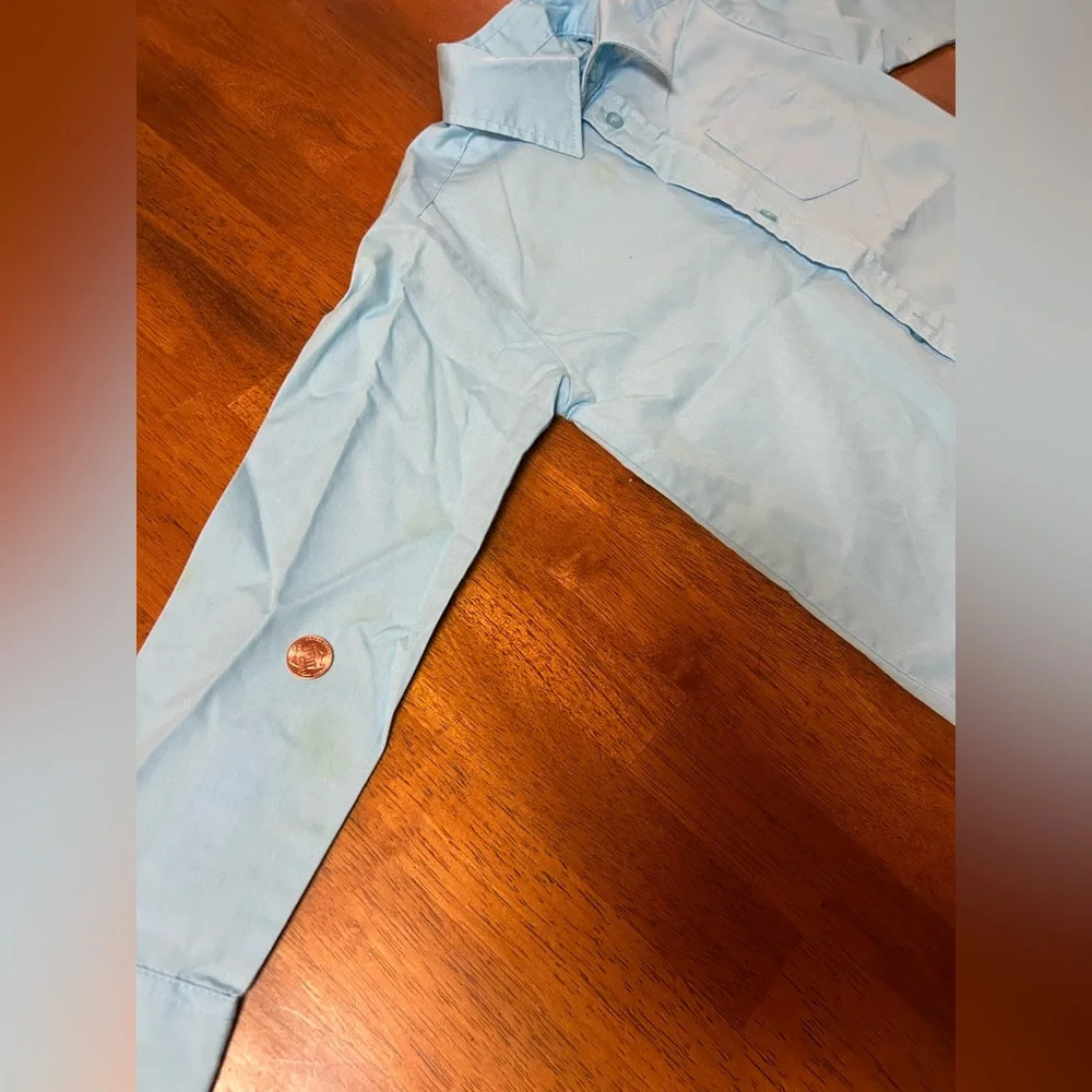 George Boys Light Blue Long Sleeve Dress Shirt — Size 6/7